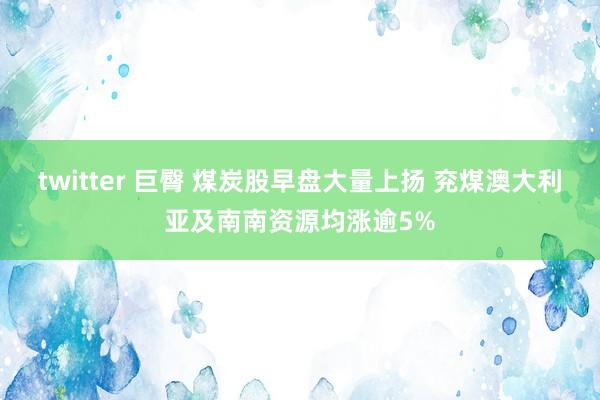 twitter 巨臀 煤炭股早盘大量上扬 兖煤澳大利亚及南南资源均涨逾5%