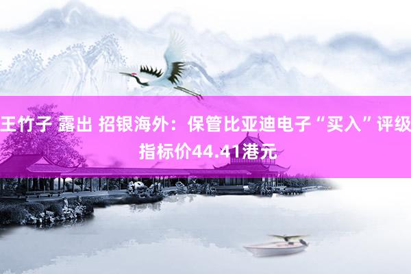 王竹子 露出 招银海外：保管比亚迪电子“买入”评级 指标价44.41港元