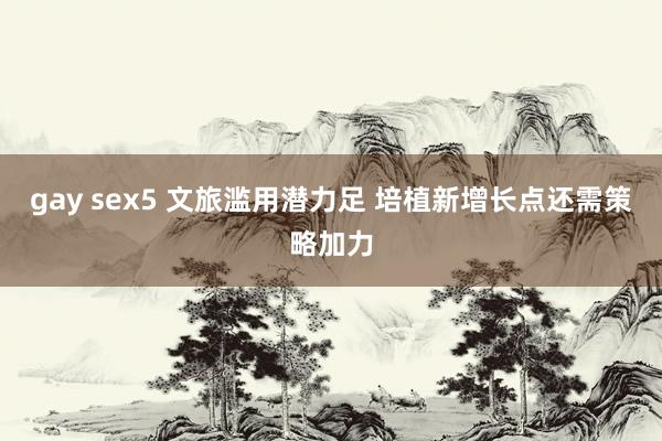 gay sex5 文旅滥用潜力足 培植新增长点还需策略加力